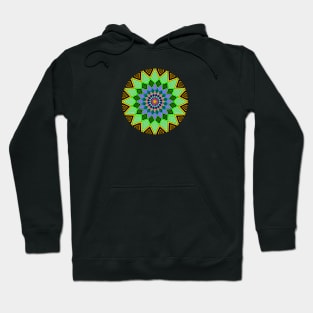 Colorful circular kaleidoscope, mandala motif Hoodie